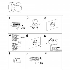 Adjustable outdoor wall light "Stan" - 12,5W - 3000K - IP54