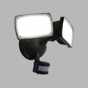 Double LED wall spotlight with PIR sensor 30W - 4000K - IP54