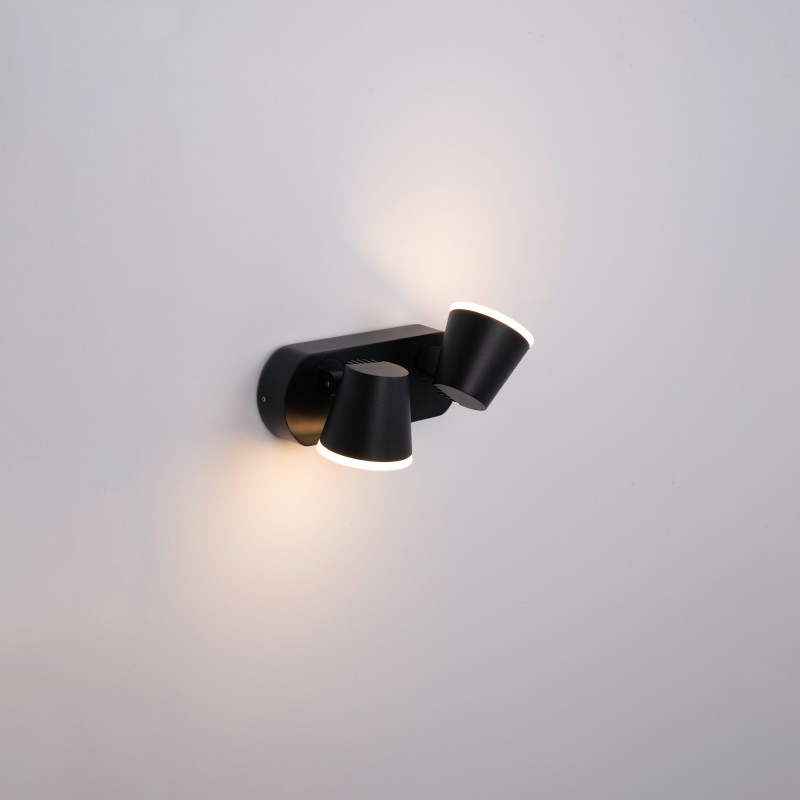 Double outdoor wall light with PIR sensor "Tura" - 20,5W - Adjustable - 3000K - IP54