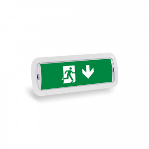 KIT Self-adhesive pictogram "Down arrow" + 3W Emergency light