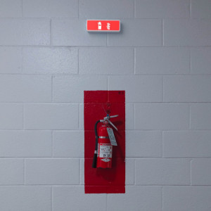 KIT Self-adhesive pictogram "Fire extinguisher" + Emergency light 3W