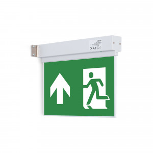 Permanent emergency light with "Up arrow" pictogram