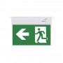 Permanent emergency light with "Side exit" pictogram