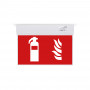 Hanging permanent emergency light with "Fire extinguisher" pictogram