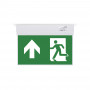 Hanging permanent emergency light with "Up arrow" pictogram