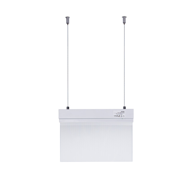 Hanging permanent emergency light with "Down arrow" pictogram