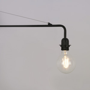 Adjustable wall light with cable and plug "Pitt" / "Petite Potence" inspiration