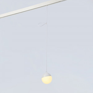 LED Sphere pendant lamp for 48V magnetic track - 6W - 2700K - CRI90 - White