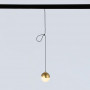 LED Sphere pendant lamp for 48V magnetic track - 6W - 2700K - CRI90 - Golden
