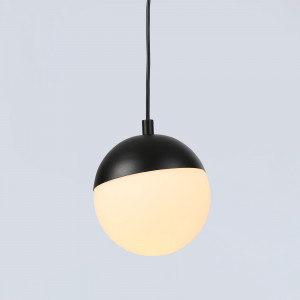 LED Sphere pendant lamp for 48V magnetic track - 6W - 2700K - CRI90 - Black