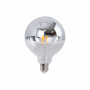 Decorative silver mirrored light bulb - E27 G125 - 6W - 3000K