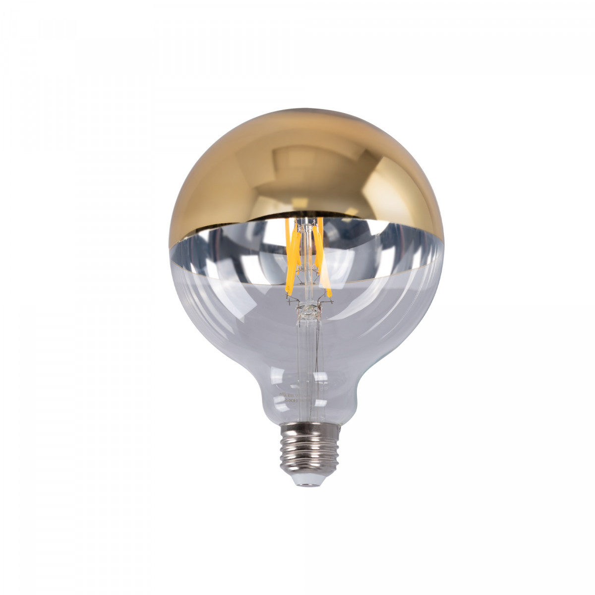 Decorative golden mirrored light bulb - E27 G125 - 6W - 3000K