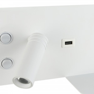 Wall Reading light with USB port "Kerta" - Double light - 3W+7W