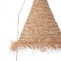 Plug-in natural fiber pendant lamp "NAM XL"