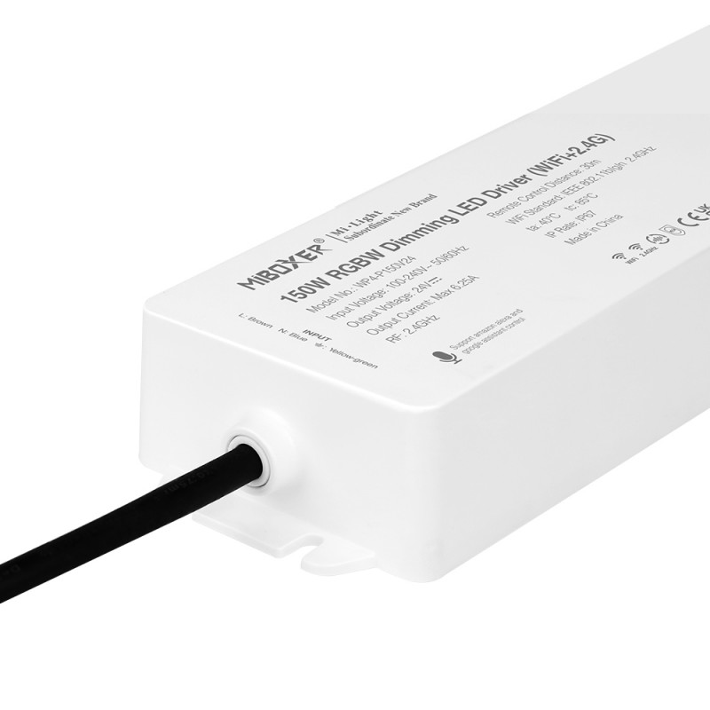 RGB/RGBW LED strip controller with 150W power supply - 24V DC - WIFI+2.4G - IP67