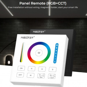 RGB+CCT touch control panel - 1 zone - Black - MiLight