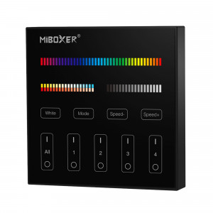 RGB + CCT touch control panel - 4 zones - Black - MiLight