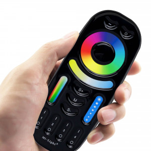 LED RGB + CCT Remote control - 4 Zones - BLACK - FUT092B - Mi Light