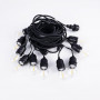 KIT - Outdoor LED garland 11,5 meters + 10 1W E27 LED bulbs - IP65 - Amber