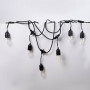 KIT - Outdoor LED garland 11,5 meters + 10 1W E27 LED bulbs - IP65 - Amber