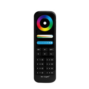 LED RGB + CCT Remote control - 8 Zones - BLACK - FUT089B - Mi Light