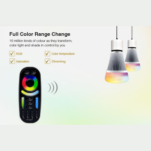 LED RGB + CCT Remote control - 4 Zones - BLACK - FUT092B - Mi Light