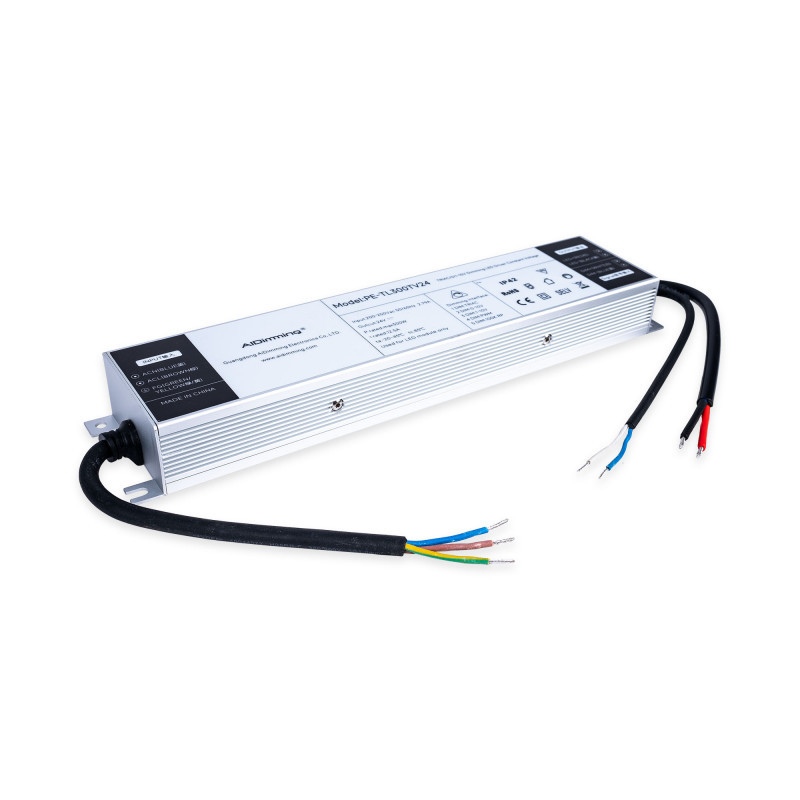 TRIAC/0-10V Dimmable power supply - 200-250V - Output 24V - 12.5A - 300W