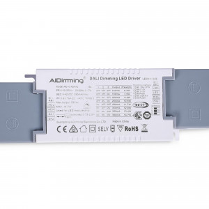 DALI + 1/0-10V + PUSH dimmable driver - 9-42V DC - Multi current (150-350mA)