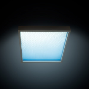 Sky effect panel "Blue Skylight" - Daylight - Dimmable 0-10V - 155W - 60x60cm