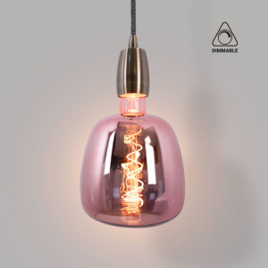 Decorative LED filament bulb - Copper - E27 D140 - Dimmable - 4W - 1800K