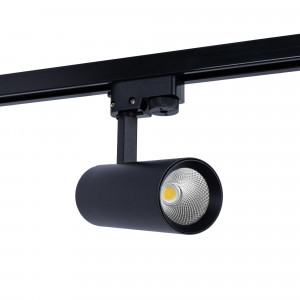 CCT LED 1-phase track spotlight - 10W - CRI 90 - KGP Driver - Black