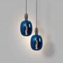 Decorative LED filament bulb - Blue - E27 T170 - Dimmable - 4W - 4200K