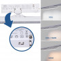 Linear adjustable LED spotlight for 3-phase track - 40W - CCT - CRI90 - KGP Driver - White