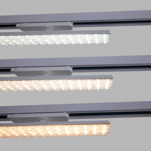 Linear adjustable LED spotlight for 3-phase track - 40W - CCT - CRI90 - KGP Driver - White