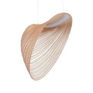 Designer wooden pendant lamp "Bogam 80" - 32W - ø 80cm