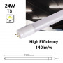 Pack x 100 - T8 LED tube - 150cm - 24W - 140lm/W