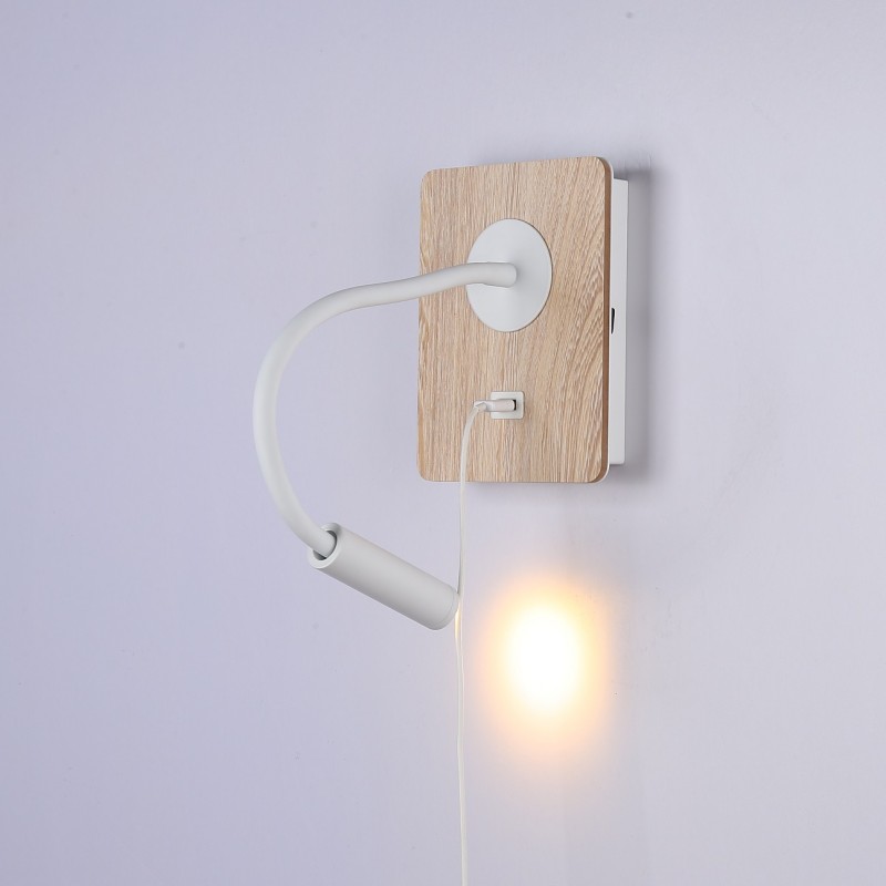 Pack x 2 - USB Flexible wall reading light "LONDON USB" - CREE Chip - 3W - White Pack x 2 - USB Flexible wall reading light "LONDON USB" - CREE Chip - 3W - White