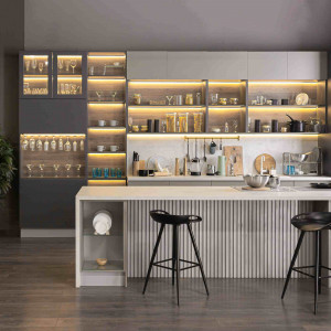 Aluminum surface profile with diffuser - Complete kit - 18 x13mm - LED Strip up to 15 mm - 2 meters