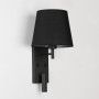 Pack x 2 - "NOAH" wall sconce with LED reading light - 3.4W - Black