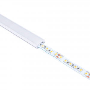 Surface-mounted aluminium profile - Complete kit - 17x8mm - LED Strip up to 12 mm - 2 meters