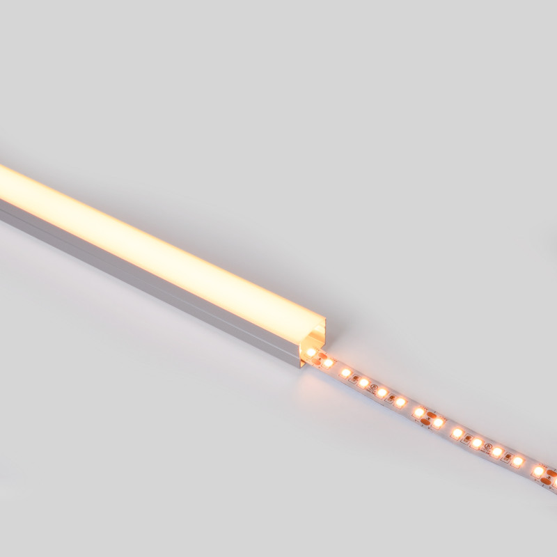 Surface-mounted aluminum profile - Complete kit - 18 x13mm - LED Strip up to 15 mm - 2 meters