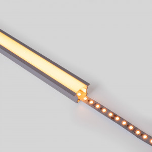 Recessed aluminum profile - Complete kit - 25 x 14,5mm - LED strip up to 12 mm - 2 meters