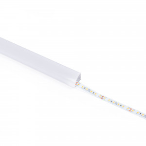 Aluminium corner profile - Complete kit - 20 x 20mm - LED strip up to 10mm - 2 meters