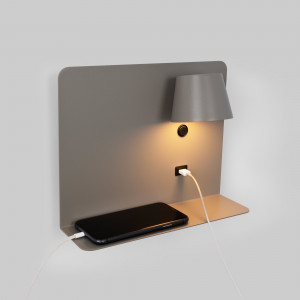 Wall reading light with USB...
