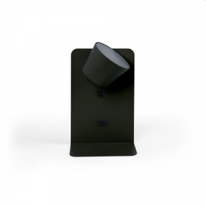 Pack x 2 - Wall reading light with USB port "BASKOP" - 6W - Vertical design - Black