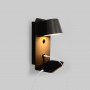 Pack x 2 - Wall reading light with USB port "BASKOP" - 6W - Vertical design - Black