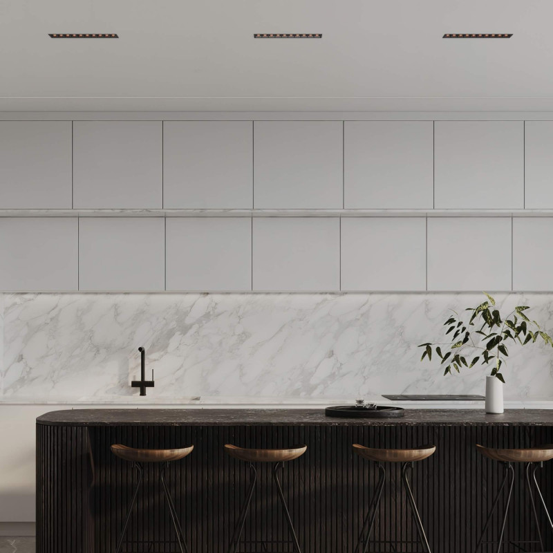 Recessed linear LED downlight - 20W - UGR18 - CRI90 - OSRAM Chip - Black Recessed linear LED downlight - 20W - UGR18 - CRI90 - OSRAM Chip - Black