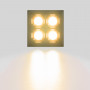 Recessed square LED downlight - 8W - 4 Spotlights - UGR18 - CRI90 - OSRAM Chip - Black