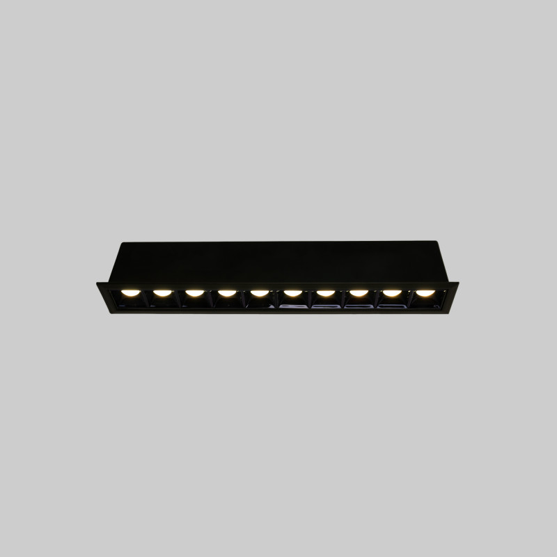 Recessed linear LED downlight - 20W - UGR18 - CRI90 - OSRAM Chip - Black Recessed linear LED downlight - 20W - UGR18 - CRI90 - OSRAM Chip - Black