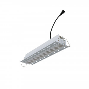 Recessed linear LED spotlight for plasterboard - 20W - UGR18 - CRI90 - White